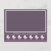Angesagt Retro Pink Baby Buggy Baby Girl Foto Ankündigungspostkarte (Vorderseite)