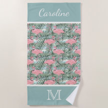 Angesagt rosa Flamingoes Palm Leafs Muster Custom