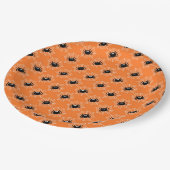 Angesagt Spooky Crawly Spinnen Halloween Pappteller (Schrägansicht)