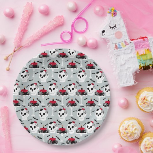 Angesagt Spooky Crawly Spinnen Skull Cakes Hallowe Pappteller (Party)