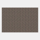 Angesagt Taupe Brown Beige Weiß Abstrakt Zigzag Ku Geschenkpapier Set (Vorderseite 3)
