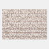 Angesagt Taupe Brown Beige Weiß Abstrakt Zigzag Ku Geschenkpapier Set (Vorderseite 2)