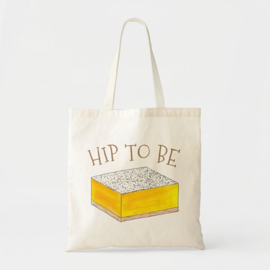 Angesagt zu sein (Zitrone) Square Bar Feinschmecke Tragetasche (Vorne)