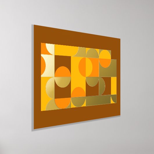 Angesagte Abstrakte Circles Wavy Gold Mosaik Art M Foliendrucke (Ablage )