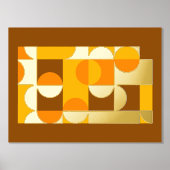Angesagte Abstrakte Circles Wavy Gold Mosaik Art M Foliendrucke (Vorderseite)