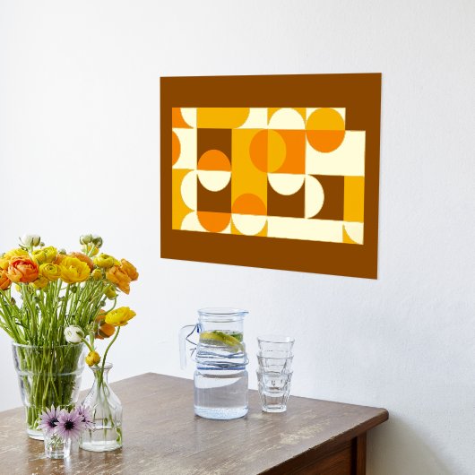 Angesagte Abstrakte Circles Wavy Gold Mosaik Art M Foliendrucke (Ablage(Küche))