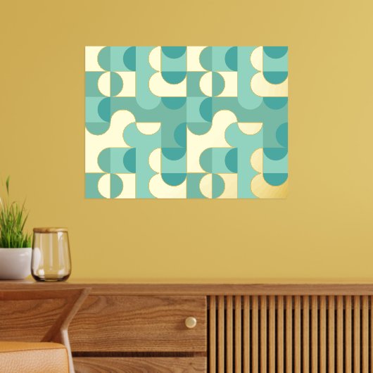 Angesagte Abstrakte Circles Wavy Gold Mosaik Art M Foliendrucke (In Situ (Wohnzimmer))