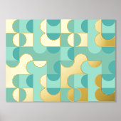 Angesagte Abstrakte Circles Wavy Gold Mosaik Art M Foliendrucke (Vorderseite)