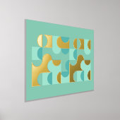 Angesagte Abstrakte Circles Wavy Gold Mosaik Art M Foliendrucke (Ablage )