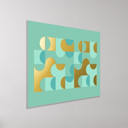 Angesagte Abstrakte Circles Wavy Gold Mosaik Art M Foliendrucke (Ablage )