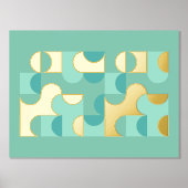 Angesagte Abstrakte Circles Wavy Gold Mosaik Art M Foliendrucke (Vorderseite)