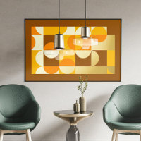 Angesagte Abstrakte Circles Wavy Gold Mosaik Art M