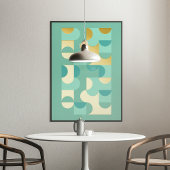 Angesagte Abstrakte Circles Wavy Gold Mosaik Art M Foliendrucke