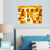 Angesagte Abstrakte Circles Wavy Gold Mosaik Art M Foliendrucke (In Situ (Schlafzimmer))