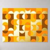Angesagte Abstrakte Circles Wavy Gold Mosaik Art M Foliendrucke (Vorderseite)
