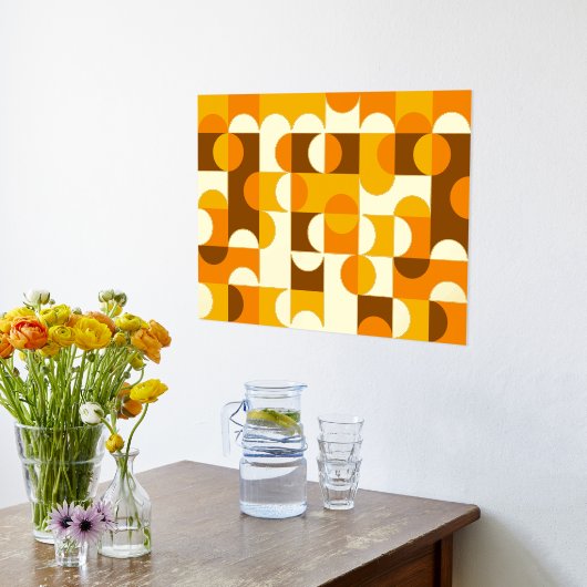 Angesagte Abstrakte Circles Wavy Gold Mosaik Art M Foliendrucke (Ablage(Küche))