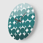 Angesagte Abstrakte Halbkreise Fusion Art Muster Große Wanduhr (Winkel)