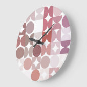 Angesagte Abstrakte Halbkreise Fusion Art Muster Große Wanduhr (Winkel)