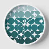 Angesagte Abstrakte Halbkreise Fusion Art Muster Uhr (Vorderseite)