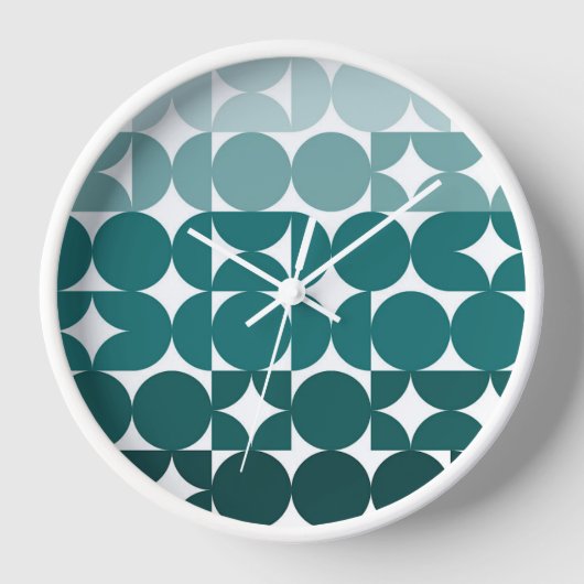 Angesagte Abstrakte Halbkreise Fusion Art Muster Uhr (Vorderseite)