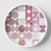 Angesagte Abstrakte Halbkreise Fusion Art Muster Uhr (Vorderseite)