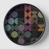 Angesagte Abstrakte Halbkreise Fusion Art Muster Uhr (Vorderseite)