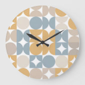 Angesagte Abstrakte Halbkreise Industrielle Fusion Große Wanduhr (Vorderseite)