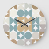 Angesagte Abstrakte Halbkreise Industrielle Fusion Große Wanduhr (Vorderseite)