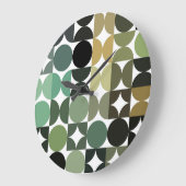 Angesagte Abstrakte Halbkreise Industrielle Fusion Große Wanduhr (Winkel)