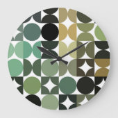 Angesagte Abstrakte Halbkreise Industrielle Fusion Große Wanduhr (Vorderseite)