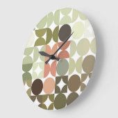 Angesagte Abstrakte Halbkreise Industrielle Fusion Große Wanduhr (Winkel)