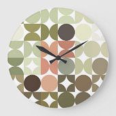 Angesagte Abstrakte Halbkreise Industrielle Fusion Große Wanduhr (Vorderseite)