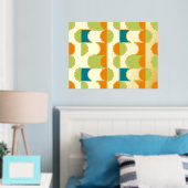 Angesagte Abstrakte Halbkreise Wavy Mosaik Art Mus Foliendrucke (In Situ (Schlafzimmer))