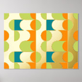 Angesagte Abstrakte Halbkreise Wavy Mosaik Art Mus Foliendrucke (Vorderseite)