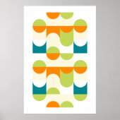 Angesagte Abstrakte Halbkreise Wavy Mosaik Art Mus Poster (Vorne)