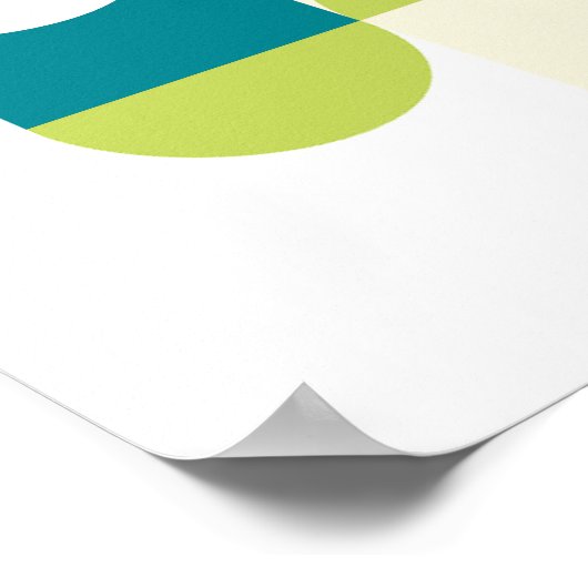 Angesagte Abstrakte Halbkreise Wavy Mosaik Art Mus Poster (Ecke)