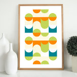 Angesagte Abstrakte Halbkreise Wavy Mosaik Art Mus Poster<br><div class="desc">Schöne zeitgenössische Orange, Elfenbeincreme, Weiß, Kalkgrün und aquamarin blau grüne gewölbte geometrische Halbkreise und Quadrate Muster. Elegantes, stilvolles und eklektisches minimalistisches Design für den künstlerischen angesagten Trendsetter, Vintage Retro-Kunststil oder abstrakten geometrischen Motivliebhaber. Entdecken Sie dieses Design mit den Farben der Innendekoration und dekorieren Sie Ihre Wand mit etwas Exklusivem und...</div>