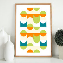 Angesagte Abstrakte Halbkreise Wavy Mosaik Art Mus