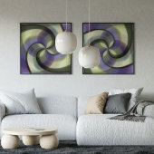 Angesagte Abstrakte Halbkreise Wavy Mosaik Art Mus Poster