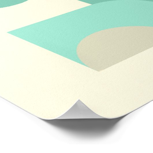 Angesagte Abstrakte Halbkreise Wavy Mosaik Art Mus Poster (Ecke)