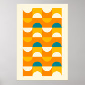 Angesagte Abstrakte Halbkreise Wavy Mosaik Art Mus Poster (Vorne)