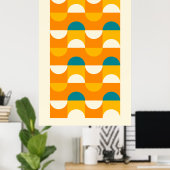 Angesagte Abstrakte Halbkreise Wavy Mosaik Art Mus Poster (Heimbüro)