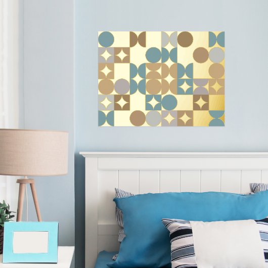 Angesagte Abstrakte Kreise Industrielle Fusion Art Foliendrucke (In Situ (Schlafzimmer))