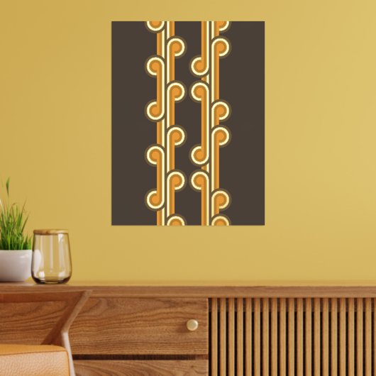 Angesagte Abstrakte Wellenformen Industrielle Fusi Foliendrucke (In Situ (Wohnzimmer))