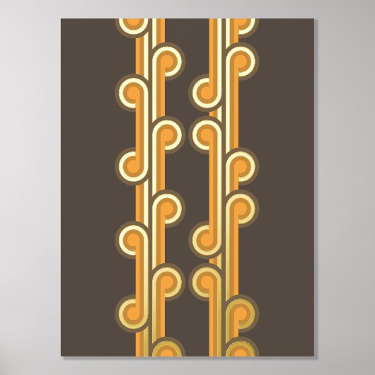 Angesagte Abstrakte Wellenformen Industrielle Fusi Foliendrucke (Vorderseite)