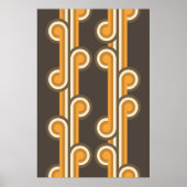 Angesagte Abstrakte Wellenformen Industrielle Fusi Poster (Vorne)