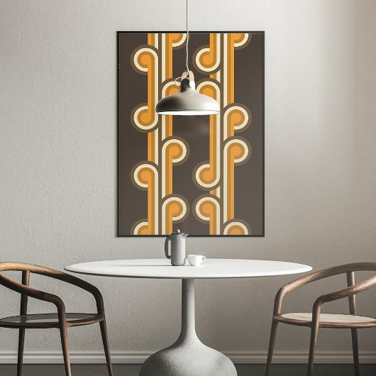 Angesagte Abstrakte Wellenformen Industrielle Fusi Poster