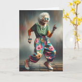 Angesagte Alte Dame zum Geburtstag tanzen Karte (Gelbe Blume)