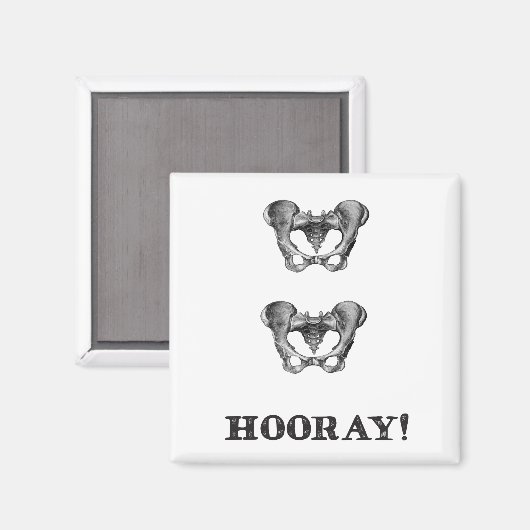 Angesagte Angesagt-Hooray-Anatomie Magnet (Vorderseite/Rückseite)