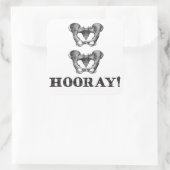 Angesagte Angesagt-Hooray-Anatomie Quadratischer Aufkleber (Tasche)